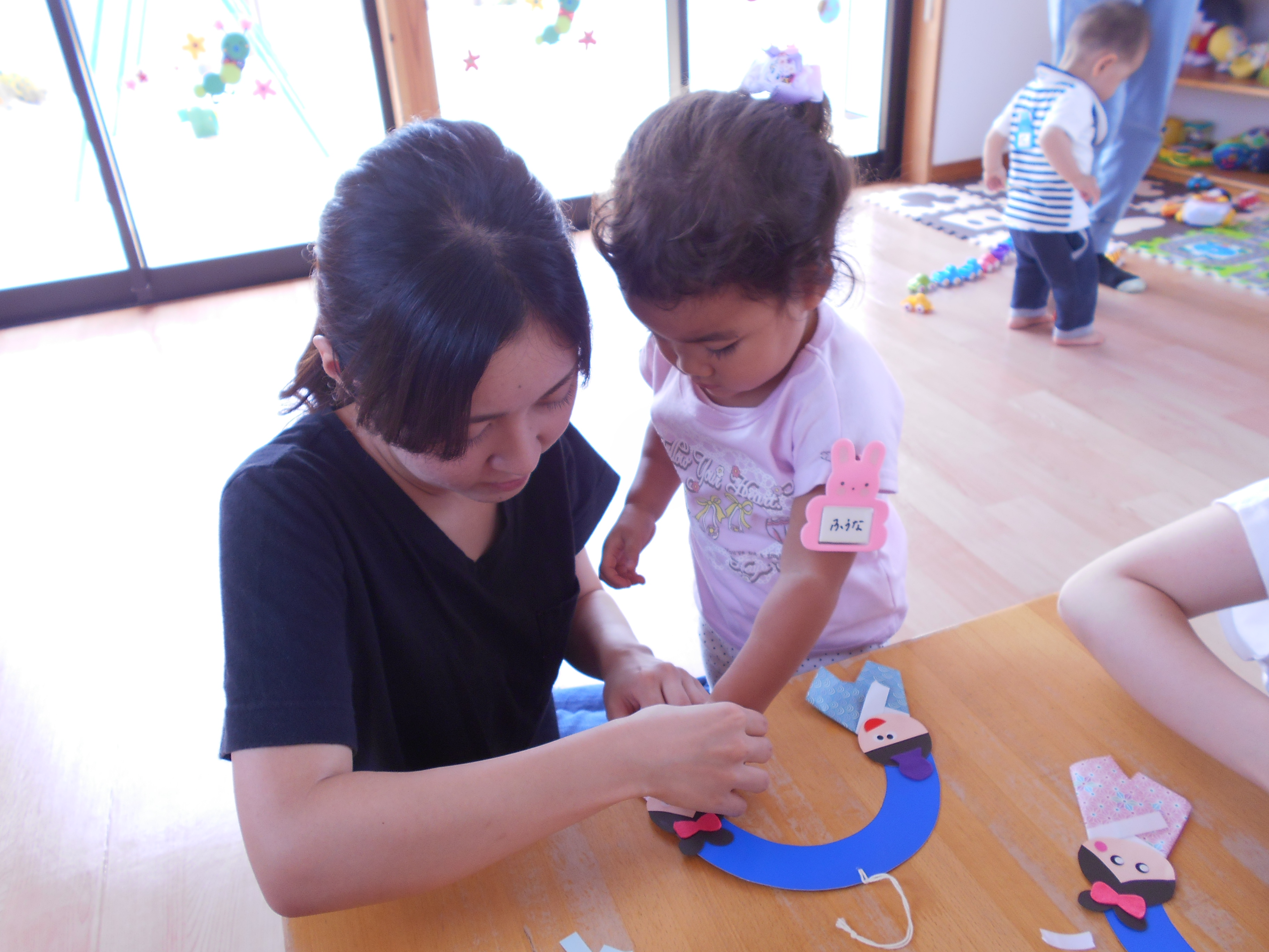 ☆子育て支援6月☆第2回目☆
『☆織り姫・彦星の七夕飾りとちょうちん短冊を作ろう☆』