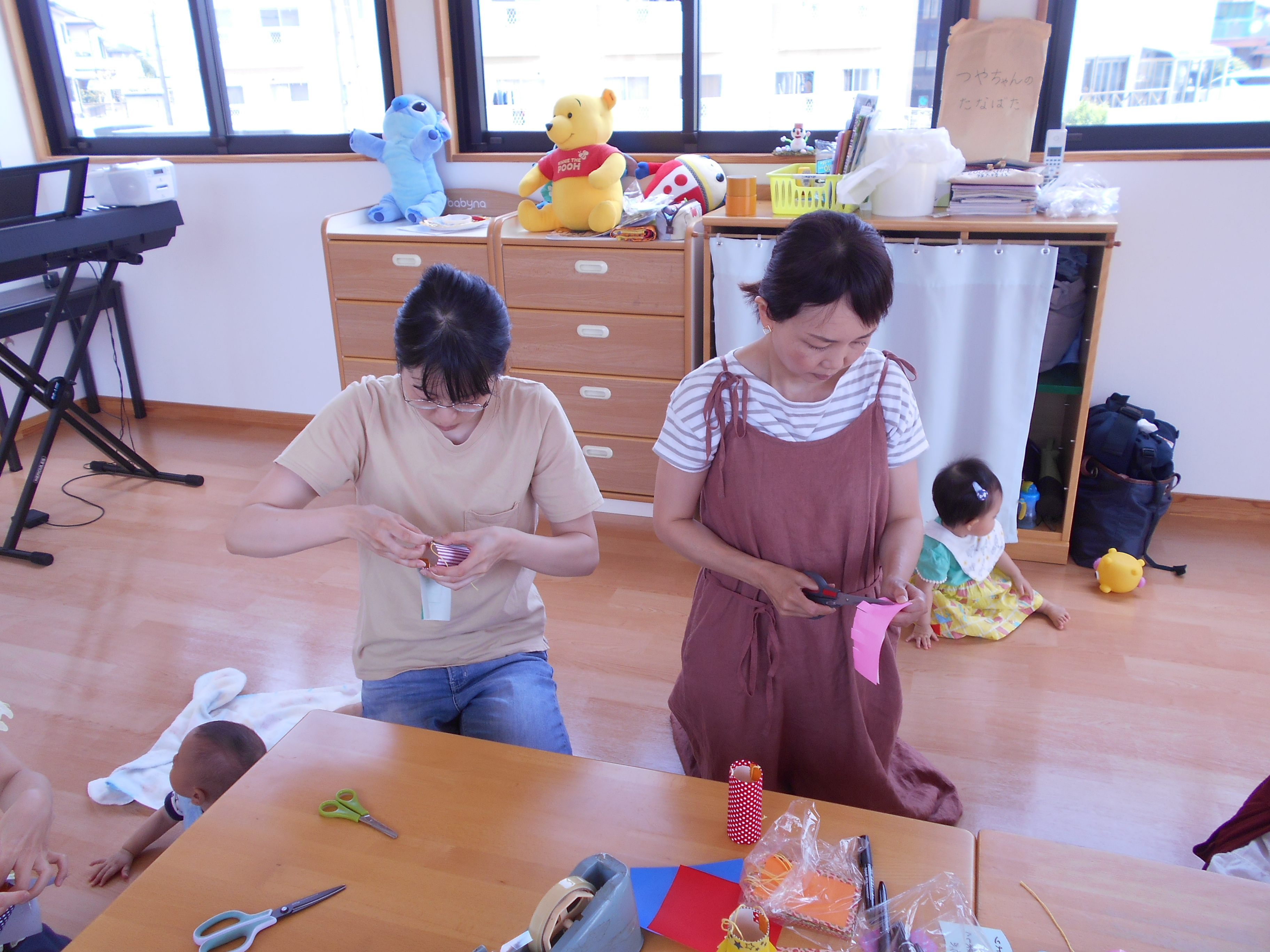 ☆子育て支援6月☆第2回目☆
『☆織り姫・彦星の七夕飾りとちょうちん短冊を作ろう☆』